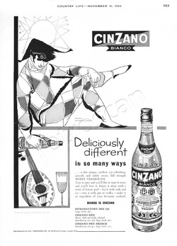 1960 Cinzano - unframed vintage ad