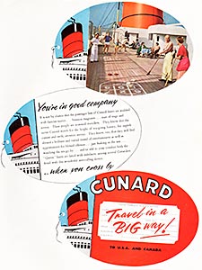 1958 Cunard - vintage ad