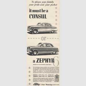 1953 Ford Consul & Zephyr - vintage