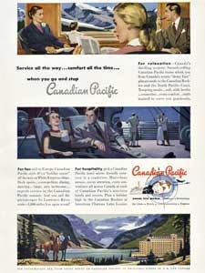 1950 Canadian Pacific - Service - vintage ad