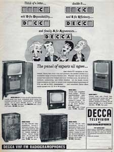 1955 Decca Television - vintage ad