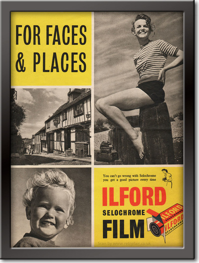  1952 Ilford Film - framed preview retro