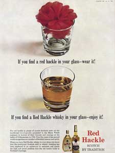 retro Red Hackle whisky ad