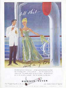 1949 No. 7 Cigarettes - vintage ad