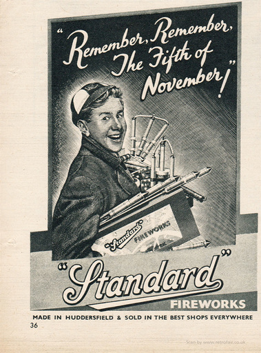 1955 Standard Fireworks - unframed vintage ad