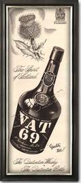 1952 VAT 69 Scotch Whisky  retro ad