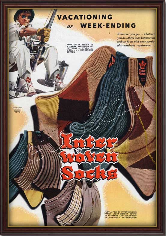 1950 Interwoven Socks advertising