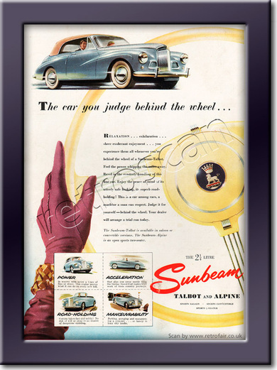 1955 Vintage Sunbeam Talbot & Alpine 