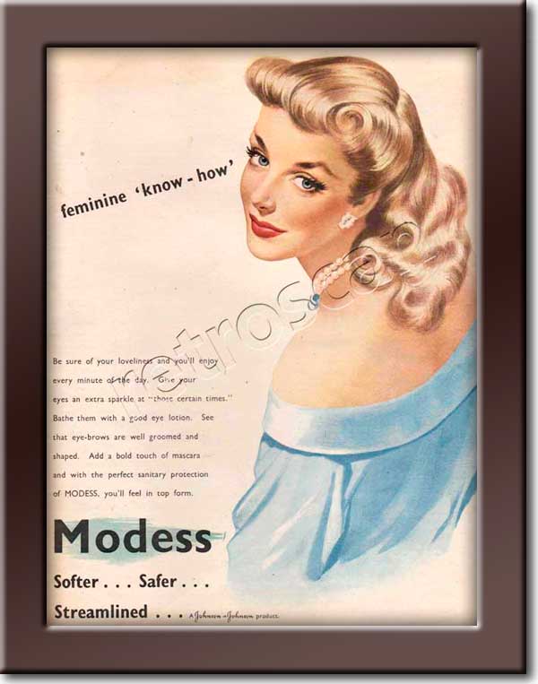 1950 Modess advert