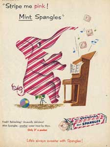 1952 Mint Spangles Pink Elephant