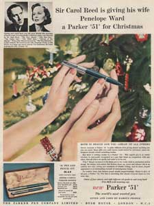 1953 Parker Pens Carol Reed & Penelope Ward