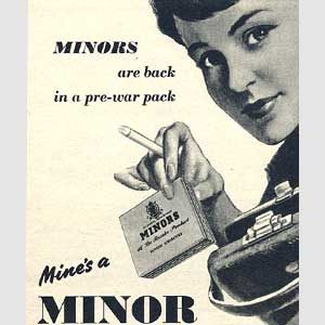 1953 Minor Cigarettes