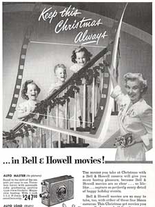1950 Bell & Howell christmas ad
