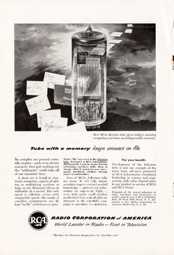 1950 RCA (Radio Corporation of America) - unframed vintage ad