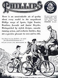 1952 Philips Bicycles - vintage ad