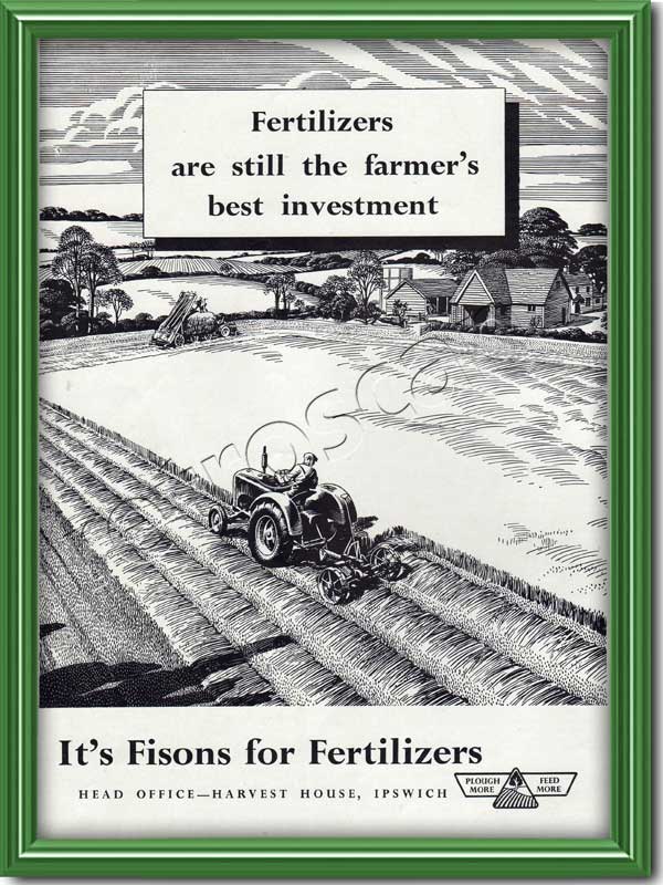 1952 vintage Fisons Fertilizers advert