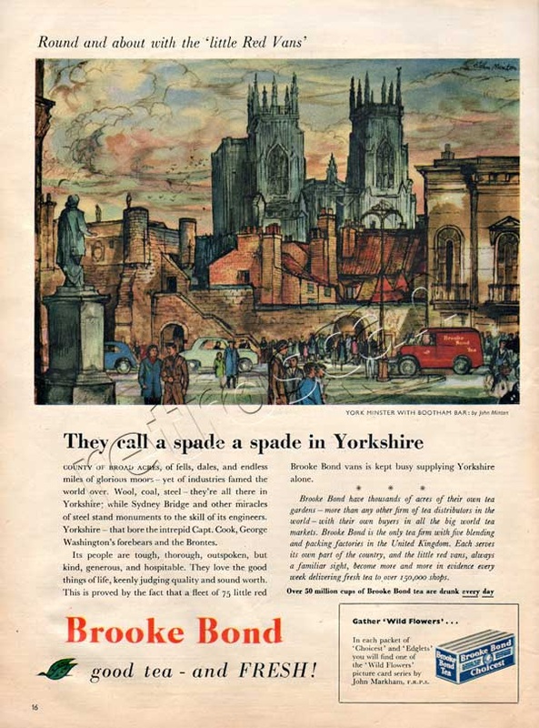 1956 Brooke Bond Little Red Vans - York advert