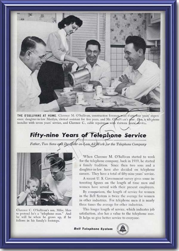 1953 vintage Bell Telephone  Family advert