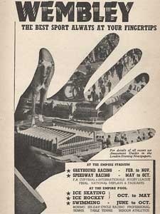 1939 Wembley Stadium - vintage ad