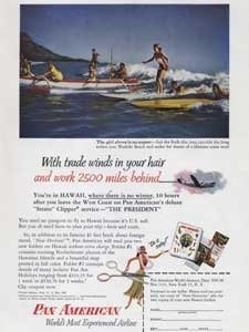 1953 Pan American Airline - vintage ad