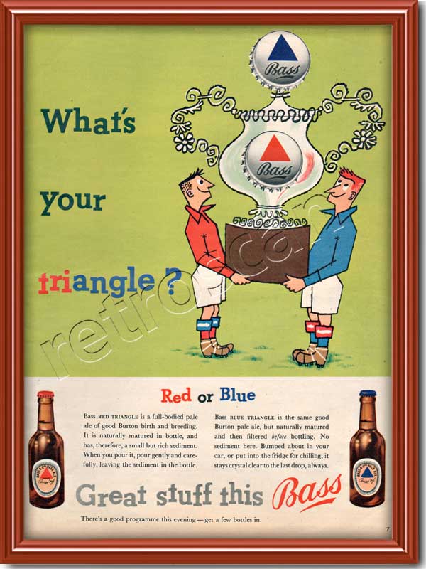 1955 vintage Bass Beer advertising