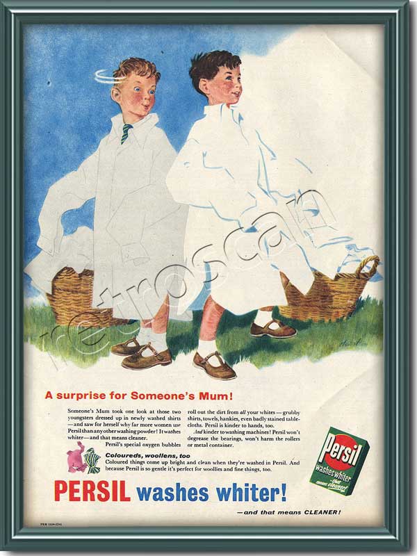 1956 Persil Washing Powder Children - framed preview