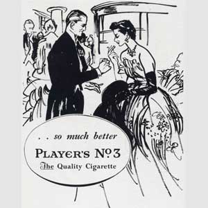 retro Player's No 3 cigarettes ad