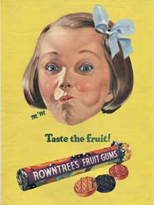 1955 Vintage Rowntree's Fruit Gums Girl