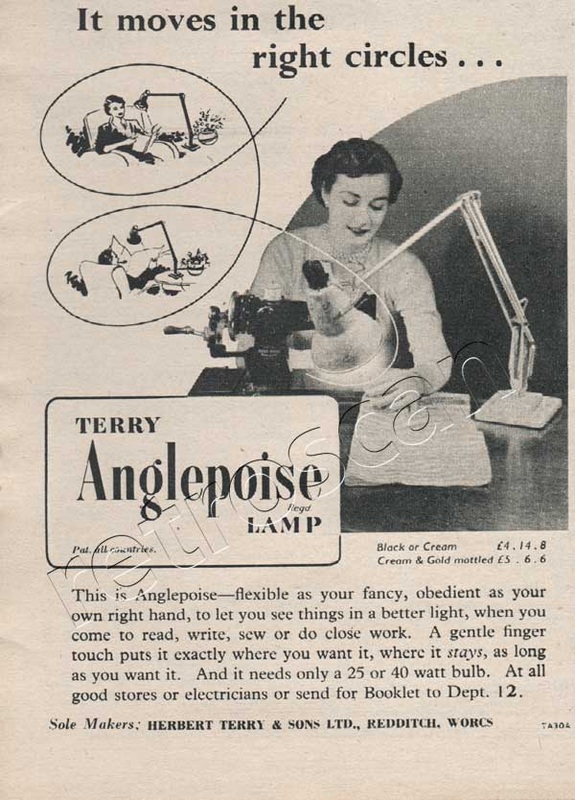 vintage Anglepoise lamp advert
