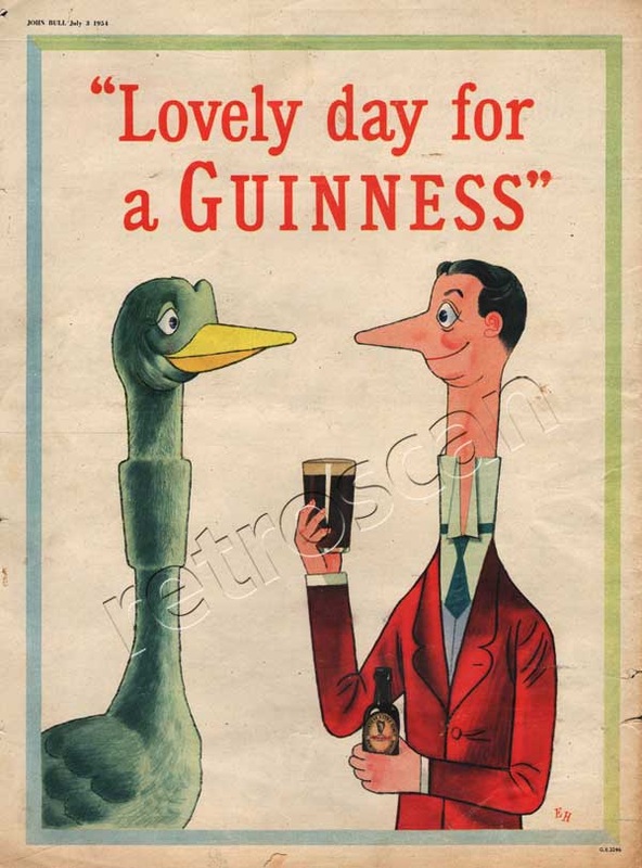 1954 Guinness Ostrich - unframed