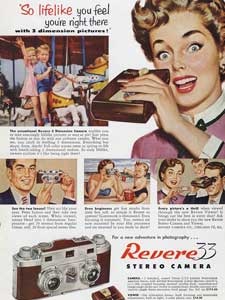 1953 Revere Stereo Camera - vintage ad