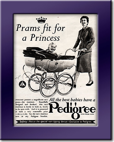 1952 Pedigree Prestige Prams - framed preview vintage ad