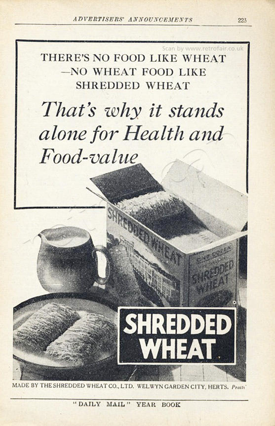 1936 Shredded Wheat ad