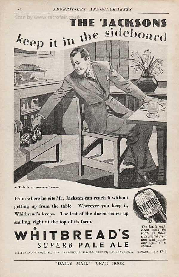 1937 Whitbread's Pale Ale vintage ad