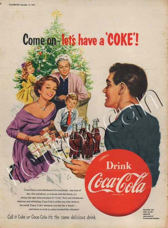 1954 Vintage Coca Cola Christmas Ad