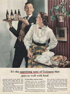 1955 Guinness with food