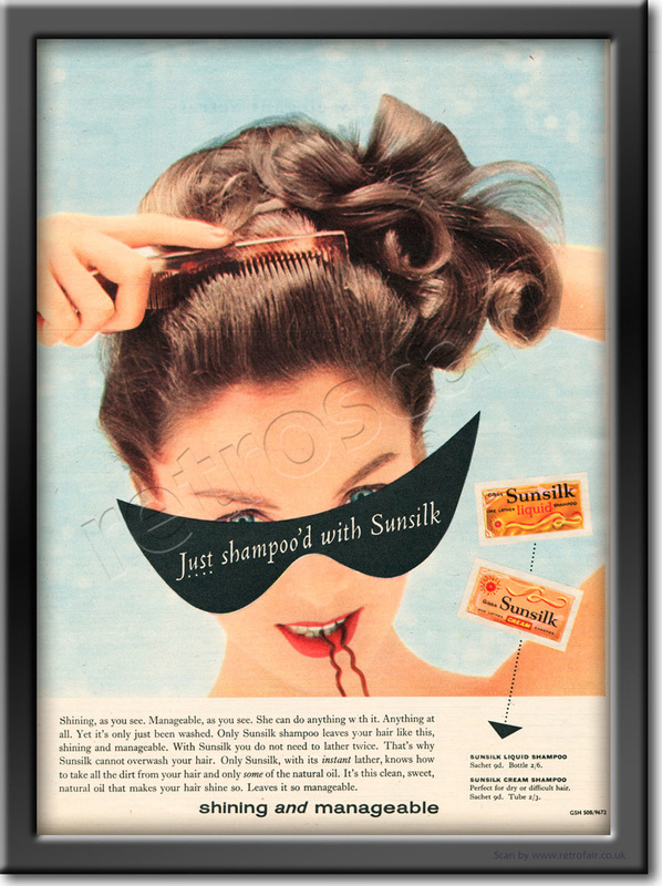 1958 Sunsilk Shampoo vintage ad