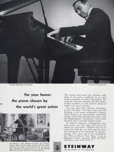 vintage Steinway pianos ad