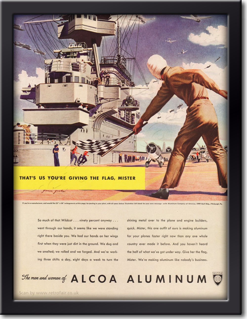 1942 Alcoa Aluminum - framed preview retro