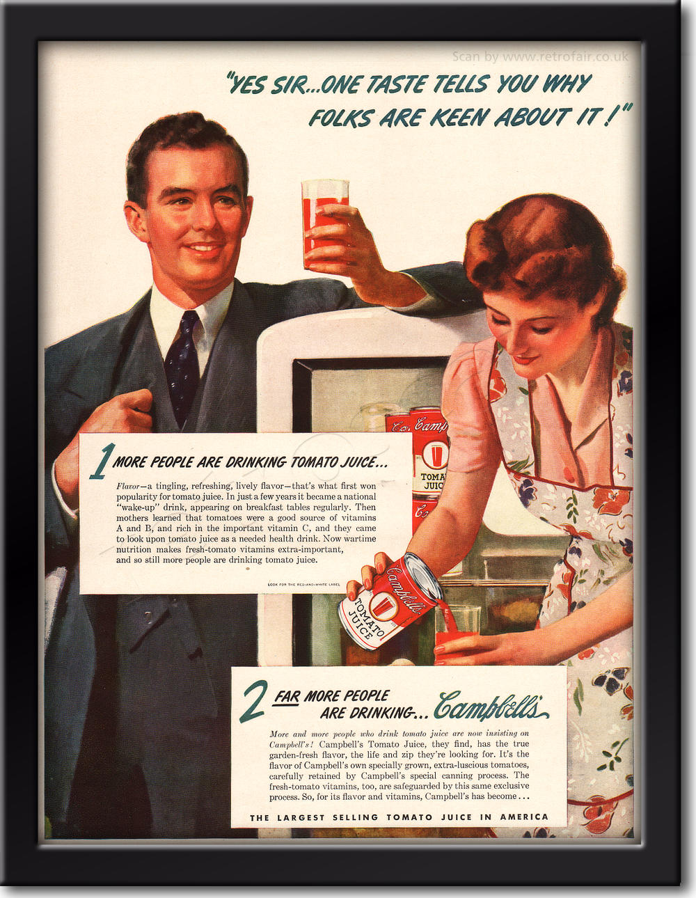  1942 Campbell's Soup - framed preview retro