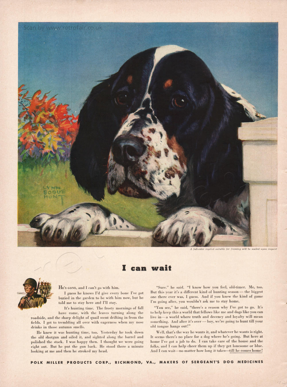 1942 Polk Miller - unframed vintage ad