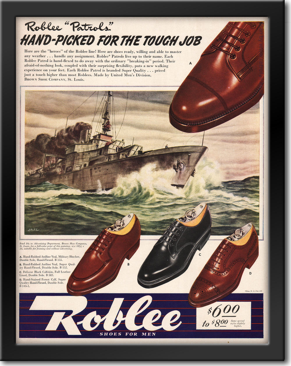1942 Roblee Shoes framed preview