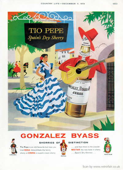 1958 vintage Tio Pepe Sherry  advert