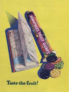 1954 Rowntrees Fruit Gums - Map