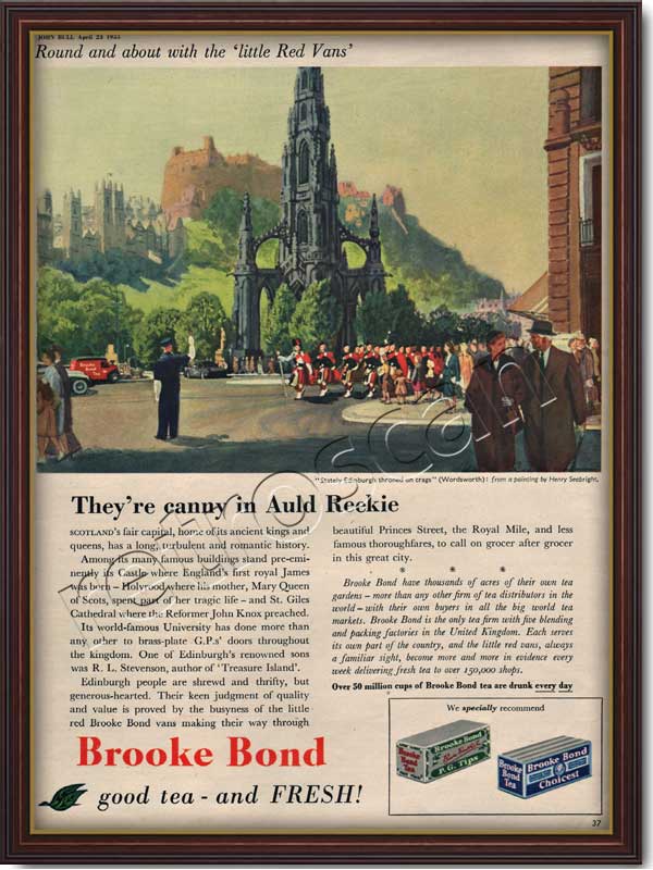 55 Brooke Bond Tea Edinburgh vintage advert