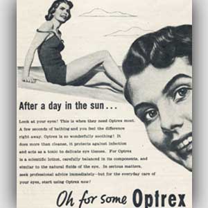 1954 Optrex Eye Care  - vintage ad