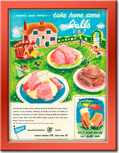 1955 Wall's Ice Cream vintage advert