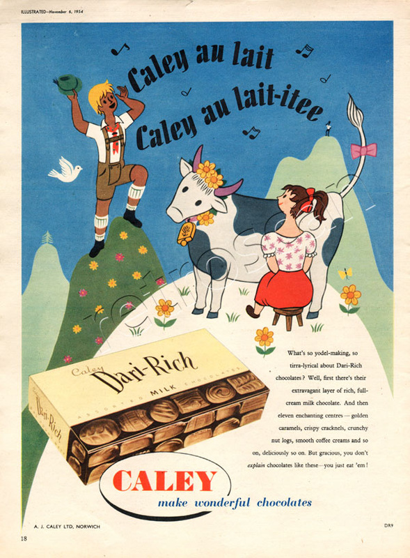1954 Caley Dari-Rich Mountain peaks - vintage ad