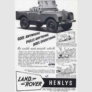1953 Land Rover vintage ad