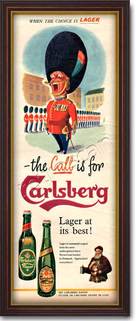 1955 Carlsberg Lager  - framed preview